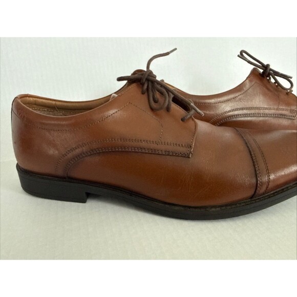 Nunn Bush Men’s Brown Leather Dress Shoes Size 13 - Picture 2 of 10